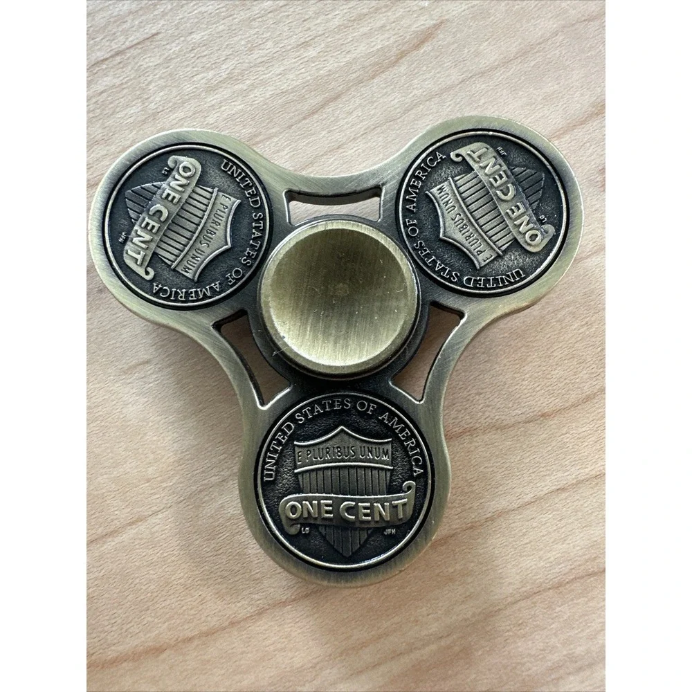 Fidget Spinners - Lot Of 6 Pre Owned Metal Transformer And Copper Color Penny
